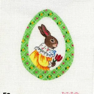 Green Easter Egg with Bunny-18 Mesh