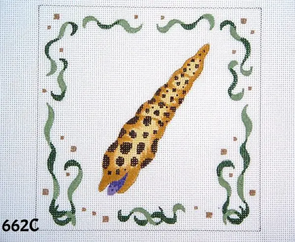 Brown & Rust Spotted Spiral Shell 6" Square-18 Mesh