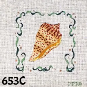 Brown & Rust Spotted Shell 6" Square-18 Mesh