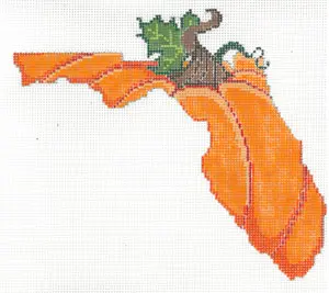 Florida Pumpkin Shaped State - 5.5 x 7" - 18 mesh