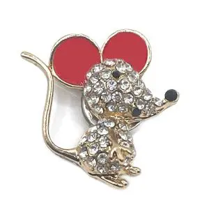 Mouse-Vintage Needle Minder- 1 1/4" x 1 1/4"
