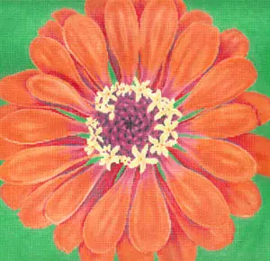 Dark Orange Zinnia - 11 x 11" - 18 Mesh