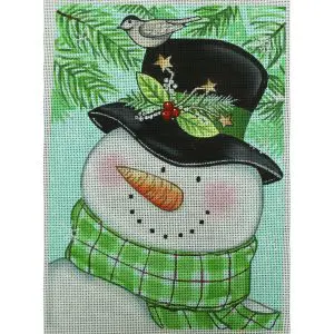 EWE-759 (Green Snowman with Bird 7 x 10 - 18 mesh)