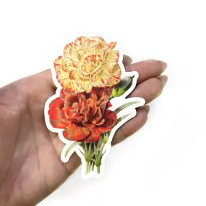 Vintage Carnation Sticker