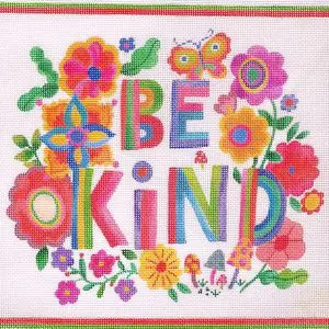 "Be Kind" 9.75 x 8.75" - 18 Mesh