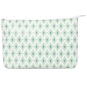 Small Green & Navy Ikat Project Bag
