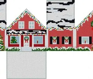 Red Christmas Mini House -18 Mesh