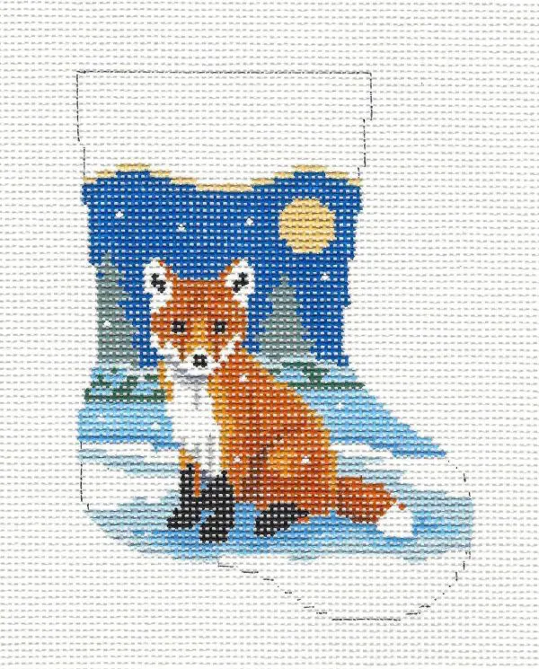Baby Fox Mini Stocking - 6" tall - 13 M