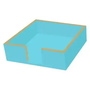 Beverage Napkin Caddy Aqua