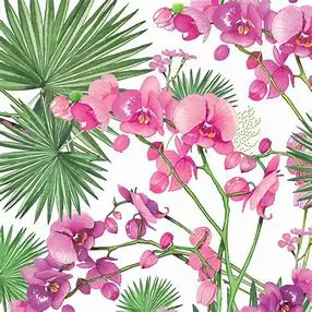 Orchid & Palms Luncheon Napkins