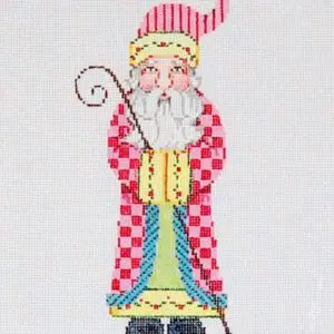 Pink & Green Nordic Santa Claus 7" - 18 Mesh