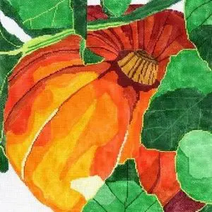 Farmer's Market Pumpkin- 14" x 14" Square- 13 Mesh