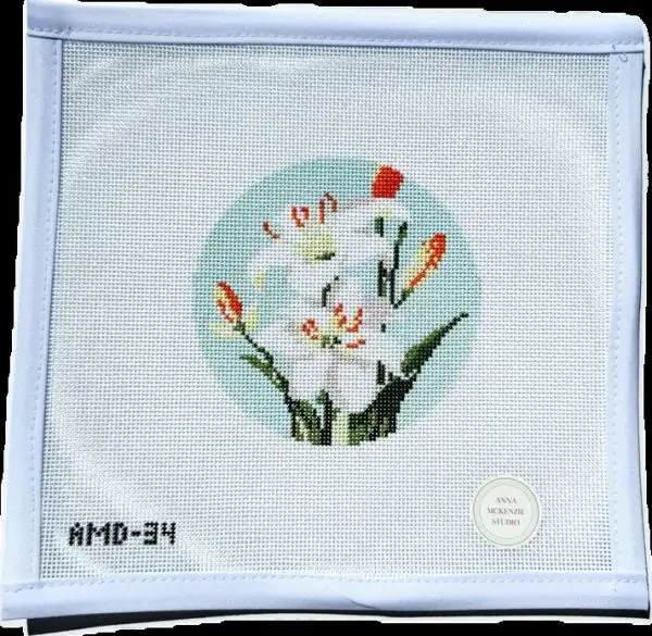 Lily of the Field - Flowers of the Bible -18 Mesh 4" Round