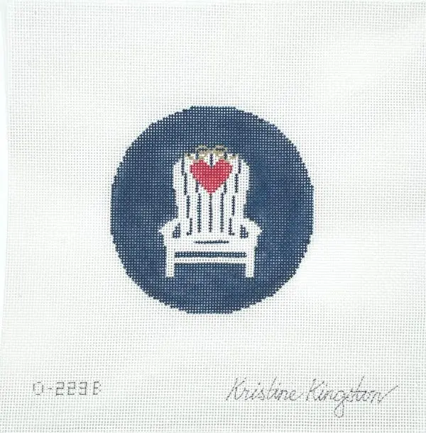 Adk With Small Heart On Navy-KKO223B