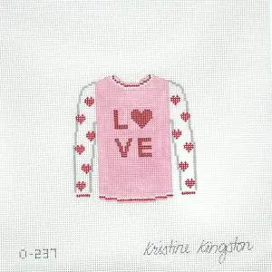 Love On Pink Sweater With Heart Sleeves-KKO237