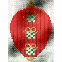 Bauble Gold Tb Presents On Red Stripes-KKO218J-2.5x3.5 - 18M