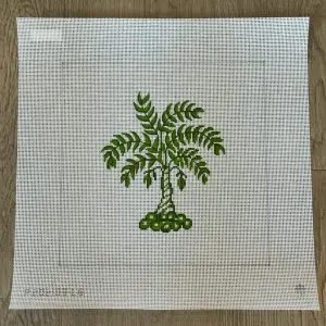 Boutique Green Palm Tree 10" x 10"-13 Mesh