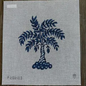 Blue Palm Tree 10" x 10"-12 Mesh