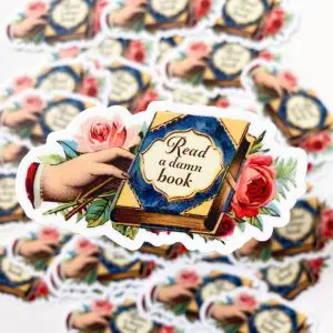 Read a Damn Book Sticker - Funny Sticker for Readers