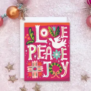 Love Peace Joy Card