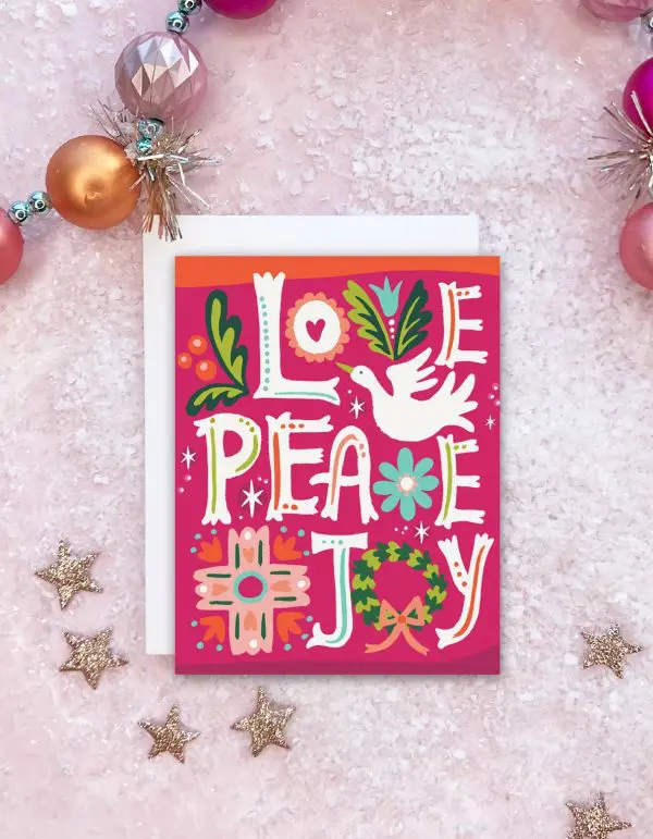 Love Peace Joy Card