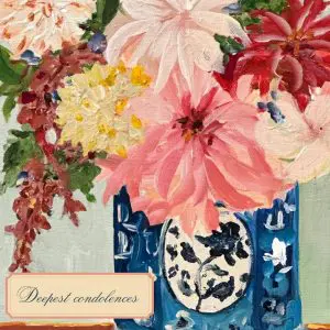 Deepest Condolences Bouquet Greeting Card