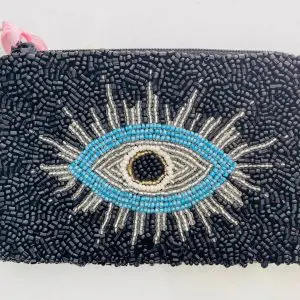 Evil Eye With Rays-Beaded Coin Purse