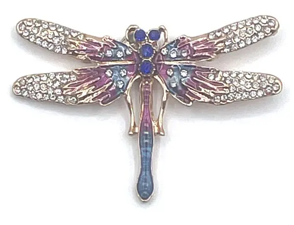 Vintage Purple Dragonfly-2 1/2 " x 1 3/4"