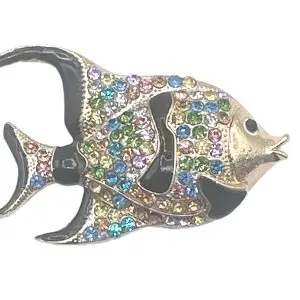 Vintage Jeweled Fish-2 3/4" x 2"