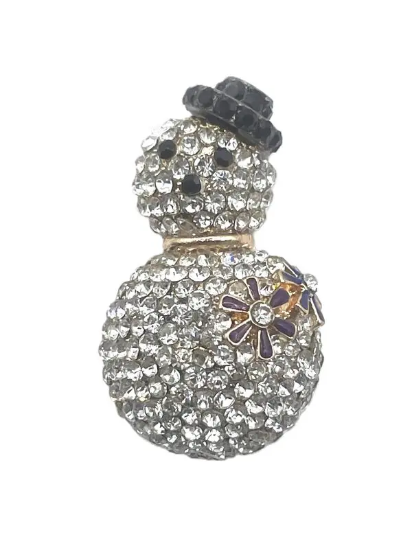 Vintage Snowman with Jewels-7/8" x 1 3/8"