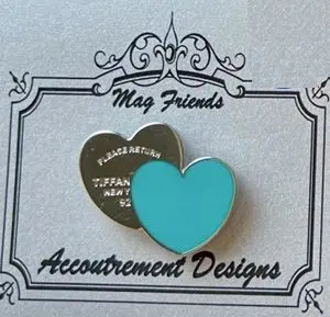Double Heart (Blue)- 1 1/8 x 1"