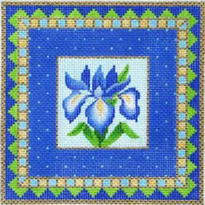 21008-Iris w/Border -13 Mesh-7x7