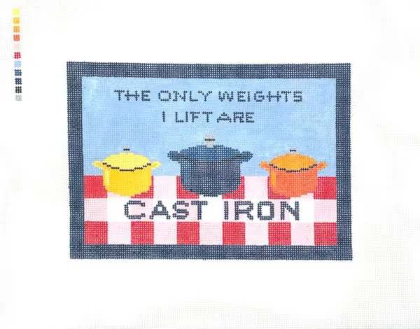 The Only Weights I Lift Are Cast Iron-10 1/8" x 7"- 13 Mesh