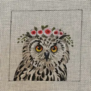 IN066-Owl W Floral Crown-4x4 / 18M