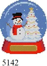 Snowman Snowglobe- 3" x 3 1/4"- 18 Mesh