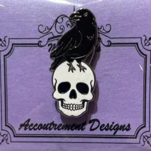 Raven/Skull- 1/2" x 1 1/2"