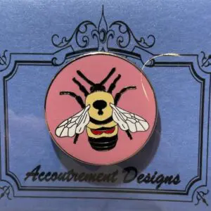 Rusty Patch Bee (Pink)- 1 1/4" Round (