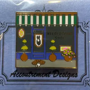 Needlepoint Shop (Blue)- 1 5/8" x 1 3/8"