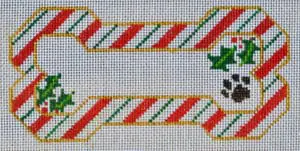 BP-02 Candy Cane Bone Ornament Insert Your Dog’s Name! 6 x 3, 13 Mesh