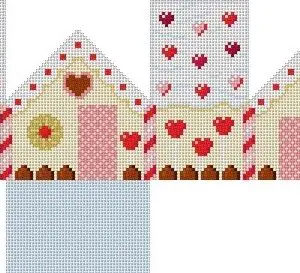 Valentines House, Mini House -2.5" x 2.75" x 1.5"- 18 Mesh