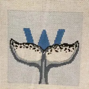 W Is For Whale- 4.5" x 4.5"-18 Mesh