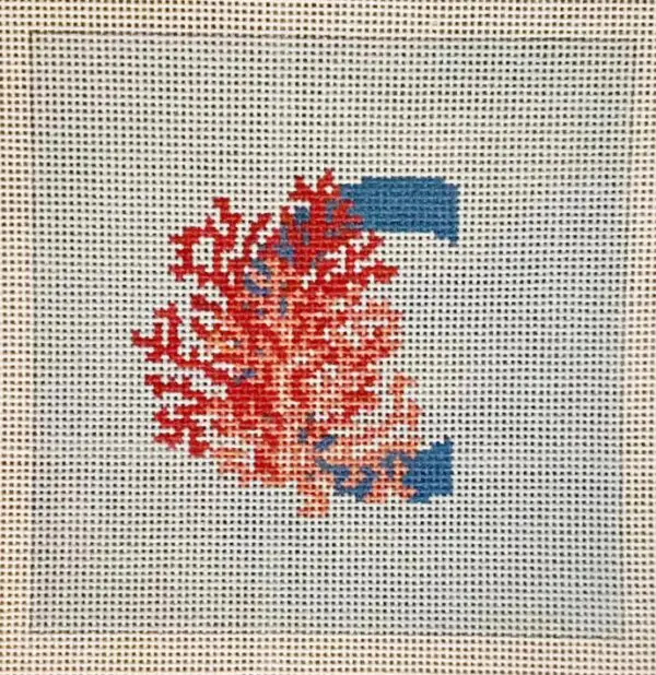 C Is For Coral- 4.5" x 4.5"-18 Mesh