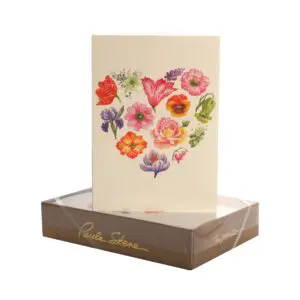 Floral Heart Blank Card: Single Sleeved Card