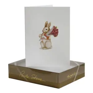 Bunny with Bouquet Easter Card