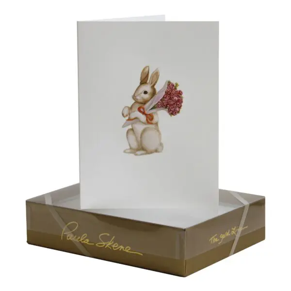 Bunny with Bouquet Easter Card