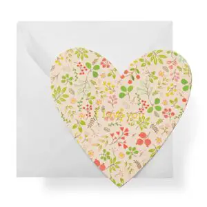 Love You Floral Heart Gift Enclosures: Individual