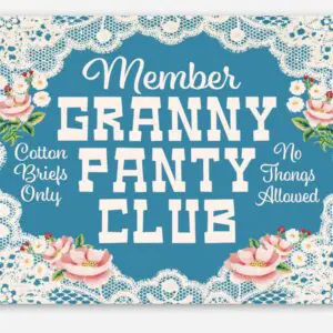 Granny Panty Member Sticker - Funny Lacy Sticker