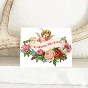 Everyone Else Sucks Funny Card -Valentine Birthday Love Card