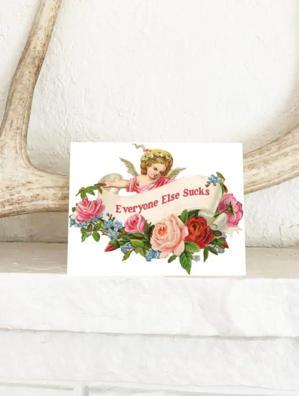 Everyone Else Sucks Funny Card -Valentine Birthday Love Card