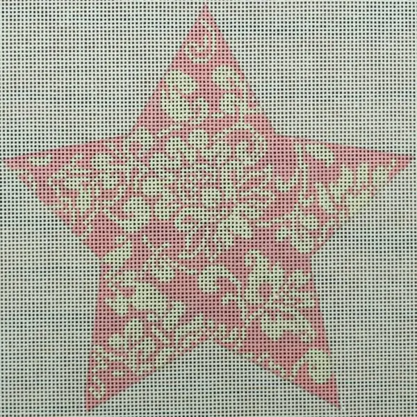 Wg12590-Karen's Damask 6" Star- Pink